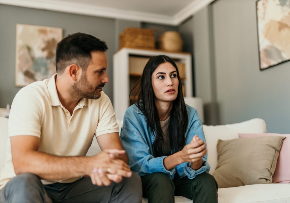 husband and wife in couples counseling