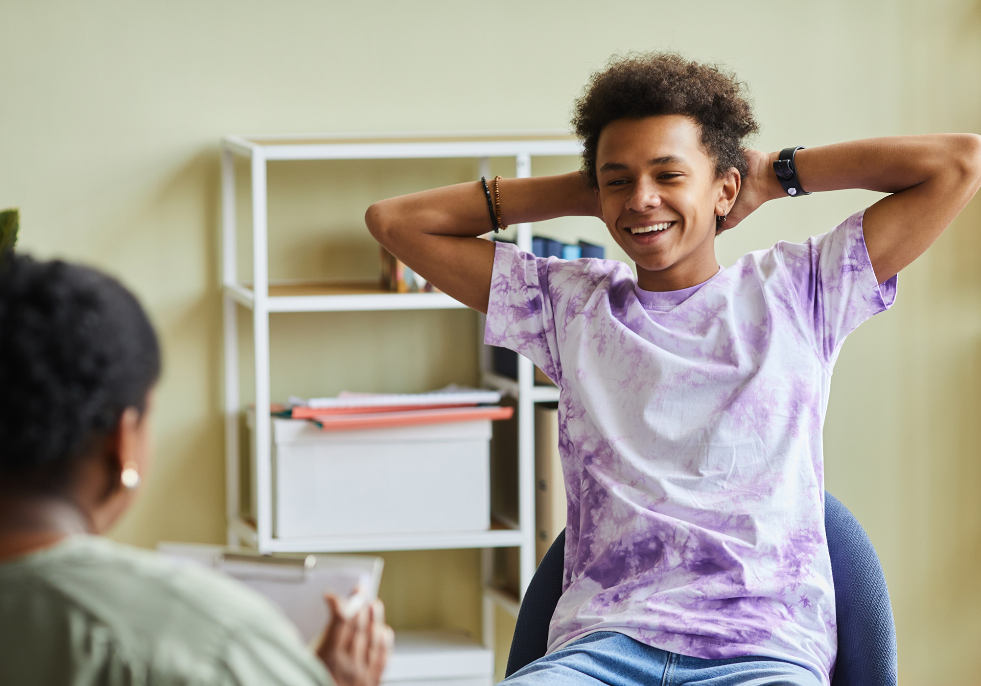 teen boy in counseling Teen boy in counseling